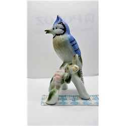 4)  MID-CENTURY  CERAMIC BLUEBIRD ON