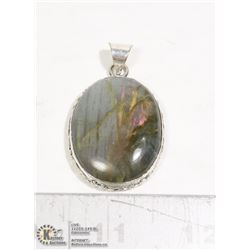 #247-FIRE LABRADORITE PENDANT