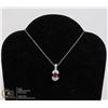 Image 1 : #177-PINK SAPPHIRE PENDANT/ NECKLACE 18"