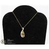 Image 1 : #189-DIAMOND ACCENT PENDANT/ NECKLACE 18"