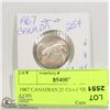 Image 1 : 1967 CANADIAN 25 CENT SILVER COIN