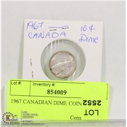 1967 CANADIAN DIME COIN