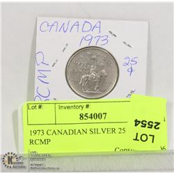 1973 CANADIAN 25 CENT RCMP