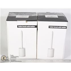 TWO TOILET BRUSH/ HOLDER SETS