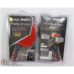 TWO STIGA EVOLUTION PING PONG PADDLES
