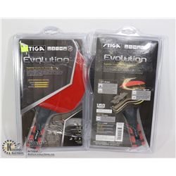 TWO STIGA EVOLUTION PING PONG PADDLES