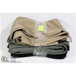 LOT OF 3 PANTS. ASSORTED SIZES AND STYLES