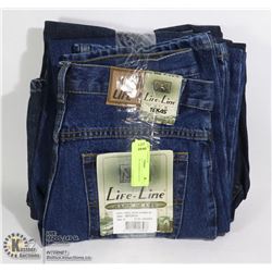 LOT OF 3 JEANS. ASSORTED SIZES AND STYLES