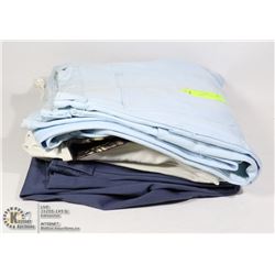 LOT OF 4 PANTS. ASSORTED SIZES AND STYLES