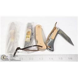 LOT OF 4 NEW FOLDING POCKET KNIVES