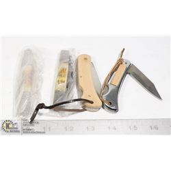 LOT OF 4 NEW FOLDING POCKET KNIVES
