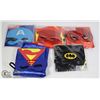 Image 1 : BUNDLE OF KIDS SIZE SUPERHERO MASKS AND CAPES