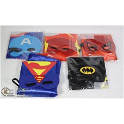 BUNDLE OF KIDS SIZE SUPERHERO MASKS AND CAPES