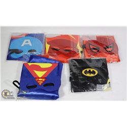 BUNDLE OF KIDS SIZE SUPERHERO MASKS AND CAPES