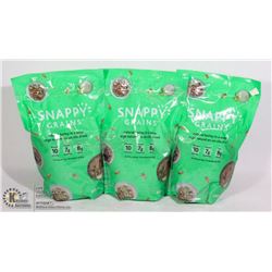 THREE BAGS OF SNAPPY GRAINS BARLEY