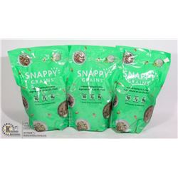 THREE BAGS OF SNAPPY GRAINS BARLEY