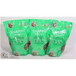 THREE BAGS OF SNAPPY GRAINS BARLEY