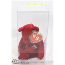 TY OLD FACE CRANBERRY BEAR