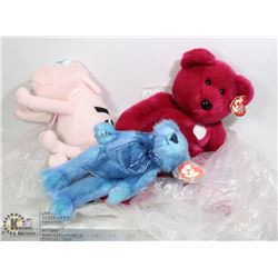 LOT OF 2 TY BEANIE BEARS AND A SEALY SERTA SHEEP