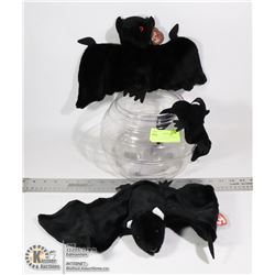 TY RED EYE RADAR AND BLACK BATTY BUDDIES PAIR