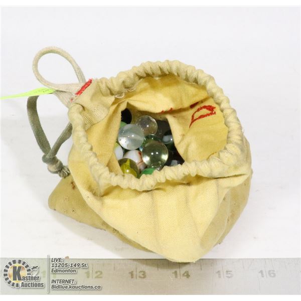BAG OF OLD MARBLES. ESTATE.