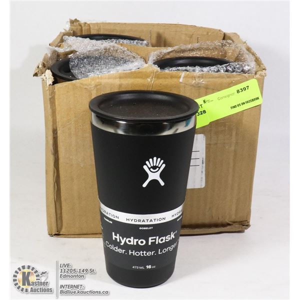 FOUR 16-OZ HYDRO FLASK INSULATED MUGS