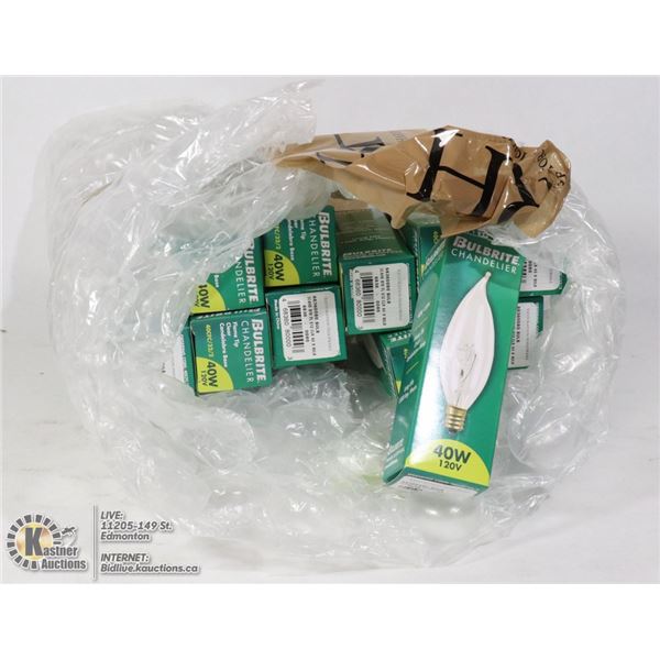 BAG OF CHANDELIER LIGHT BULBS