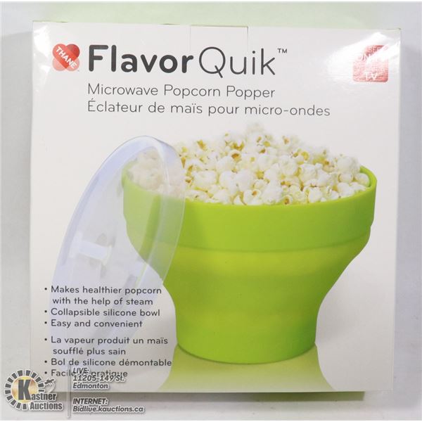 FOUR FLAVOR QUICK MICROWAVE POPCORN POPPER