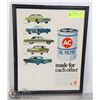 Image 1 : 11 X 14 ORIGINAL AD 1967 AC OIL AND CARS
