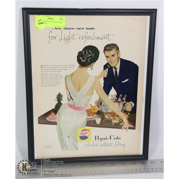 11 X 14 ORIGINAL 1957 PEPSI ADS COLLECTION