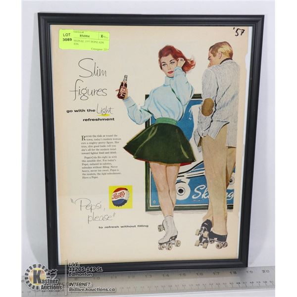 11 X 14 ORIGINAL 1957 PEPSI ADS COLLECTION