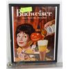 Image 1 : 11 X 14 ORIGINAL 1960'S BUDWEISER BEER AD