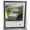 Image 1 : 11 X 14 ORIGINAL 1968 CHEVY PICK UP TRUCK AD