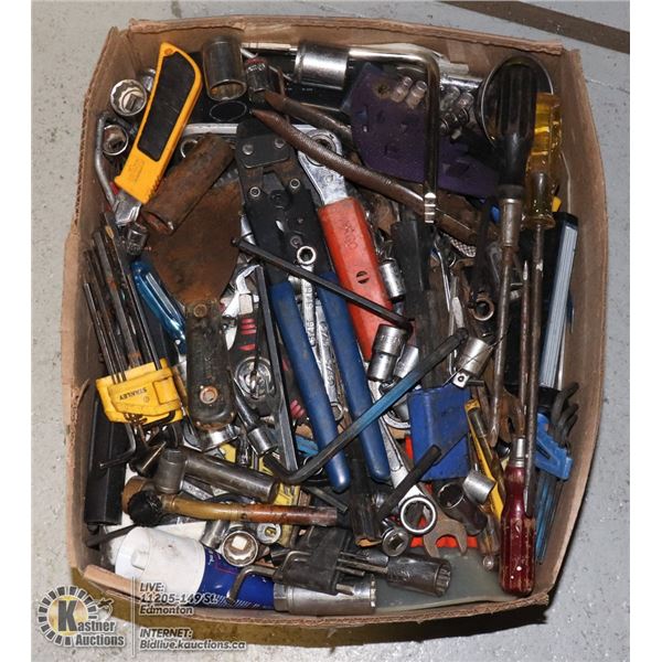 BOX FULL OF ASSORTED SHOP MISCELLANEOUS