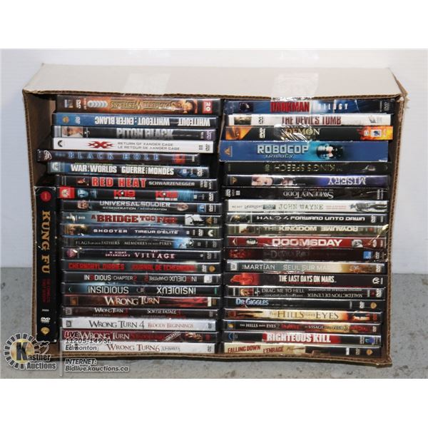 BOX OF ASSORTED DVD MOVIES