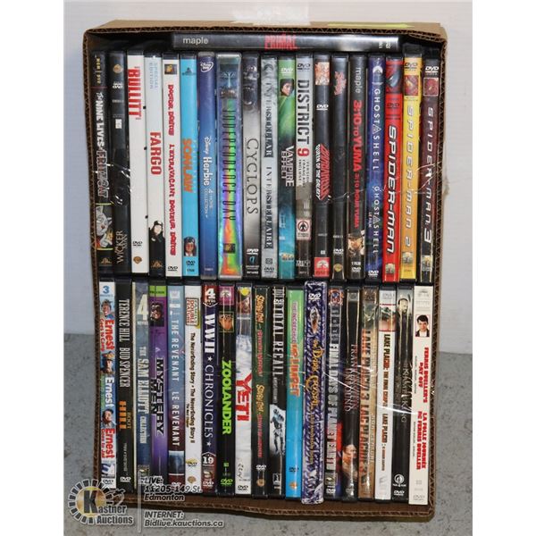 BOX OF ASSORTED DVD MOVIES