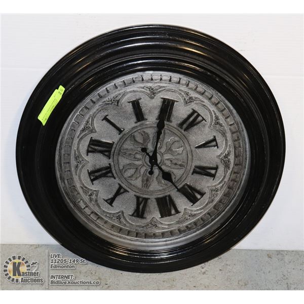 LARGE ROMAN NUMERAL BLACK & SILVER