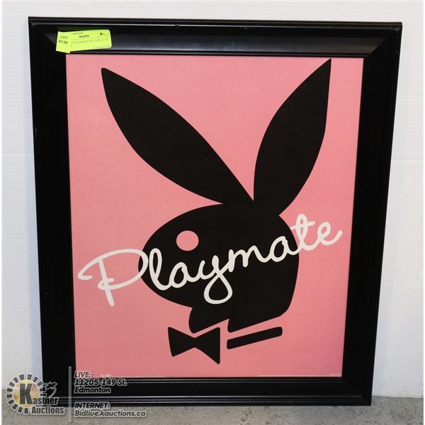 FRAMED PLAYMATE PICTURE (23 IN. TALL X