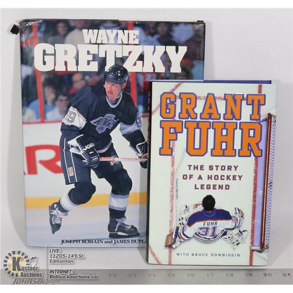 WAYNE GRETZKY AND GRANT FUHR HARDCOVER BOOKS