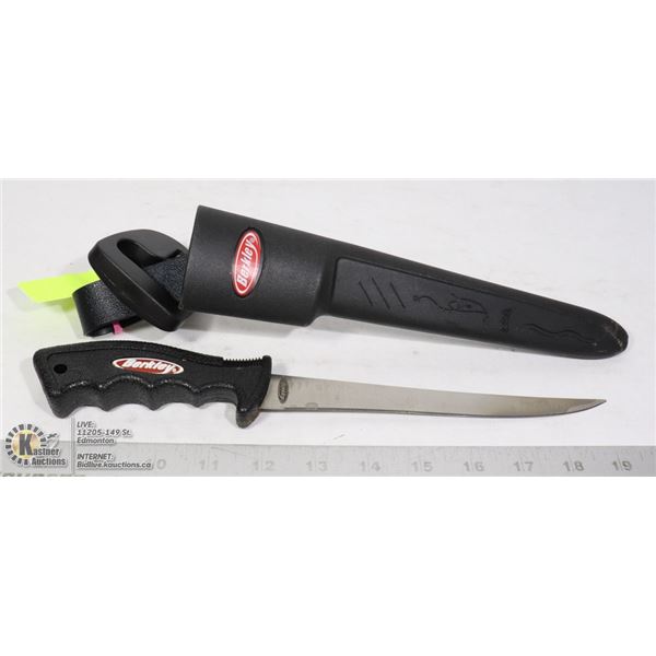 BERKLEY FILET KNIFE IN SHEATH WITH SHARPENER