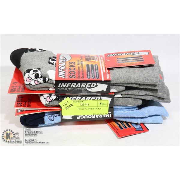 3PK LADIES HEAT WAVE SOCKS