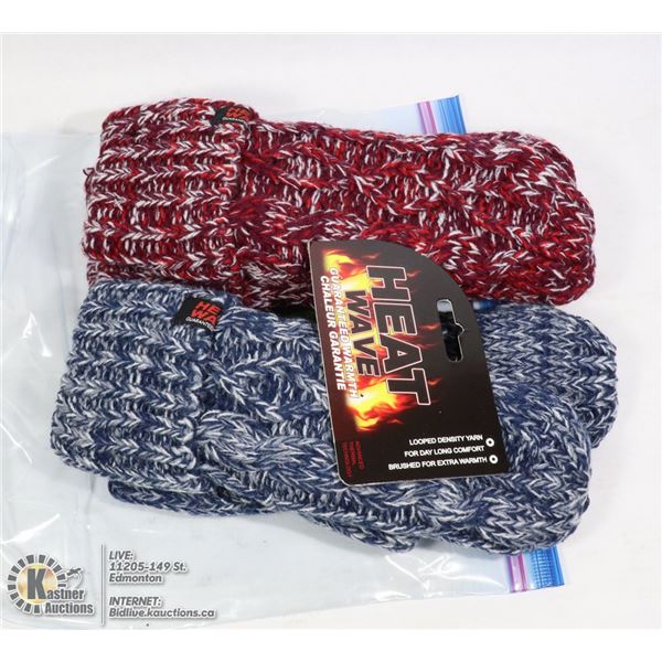 2PK LADIES HEAT WAVE MITTENS