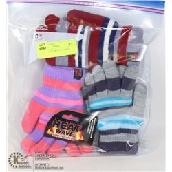 3PK KIDS HEAT WAVE GLOVES