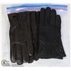 Image 1 : 2PK LADIES LEATHER GLOVES SMALL