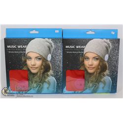 LOT OF 2 MUSIC GEAR WIRELESS MUSICAL BEANIE