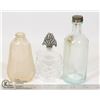Image 1 : 3 OLD PERFUME BOTTLES & MORE VINTAGE