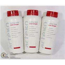 THREE BOTTLES OF ARTEGO COOL SHAPE MOLDING FLUID