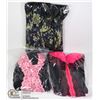 Image 1 : FLAT OF 3 CORSETS - PINK/BLACK,