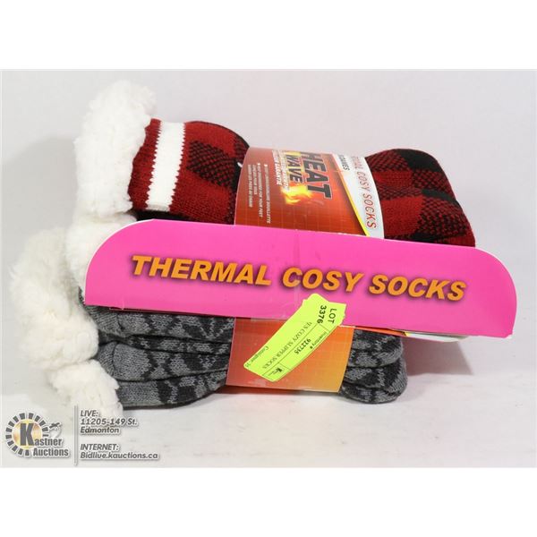 2PK LADIES COZY SLIPPER SOCKS