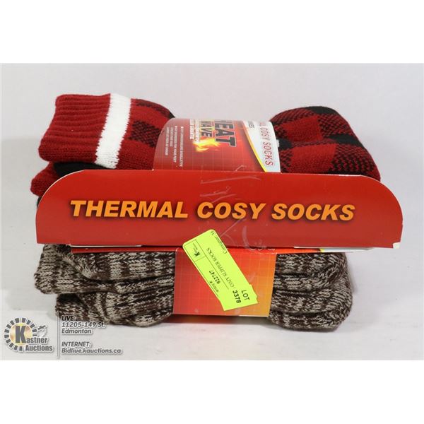 2PK MEN COZY SLIPPER SOCKS